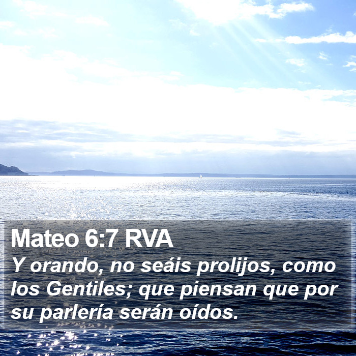 Mateo 6:7 RVA Bible Study