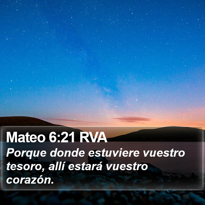 Mateo 6:21 RVA Bible Study