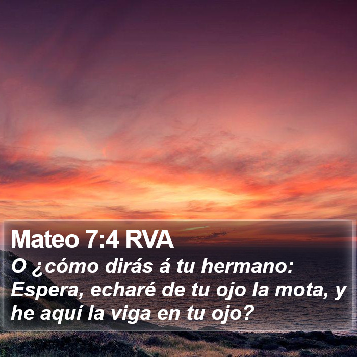 Mateo 7:4 RVA Bible Study