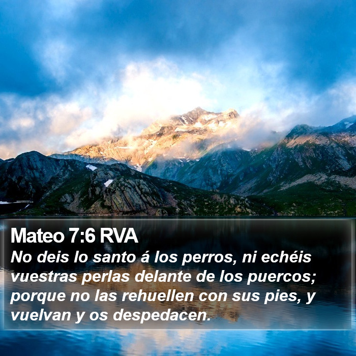 Mateo 7:6 RVA Bible Study