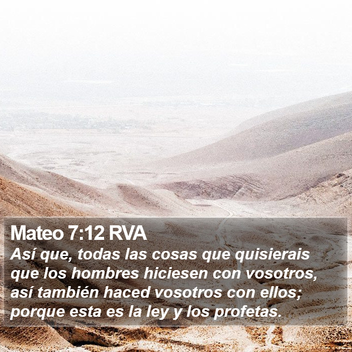 Mateo 7:12 RVA Bible Study