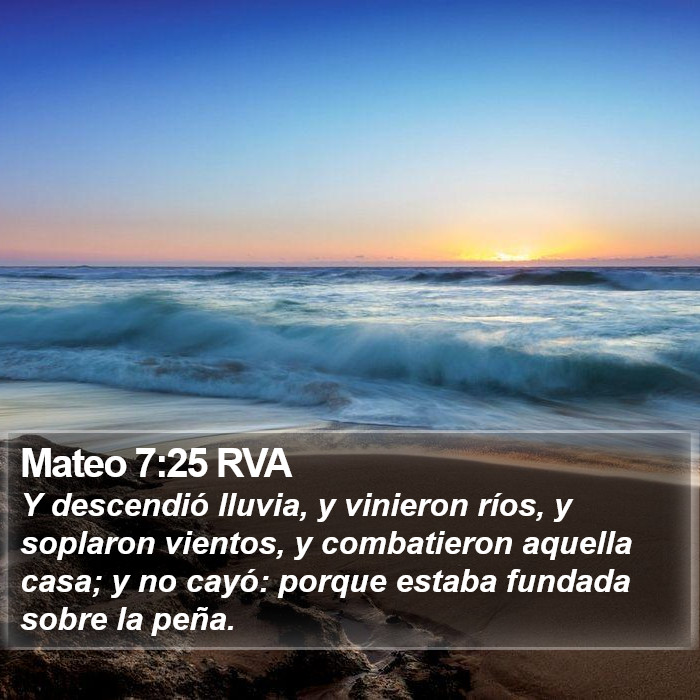 Mateo 7:25 RVA Bible Study