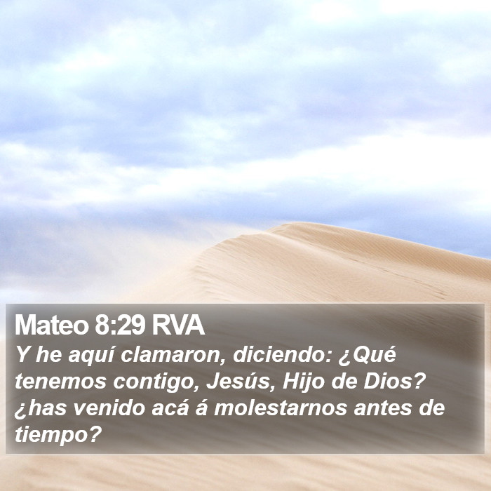 Mateo 8:29 RVA Bible Study