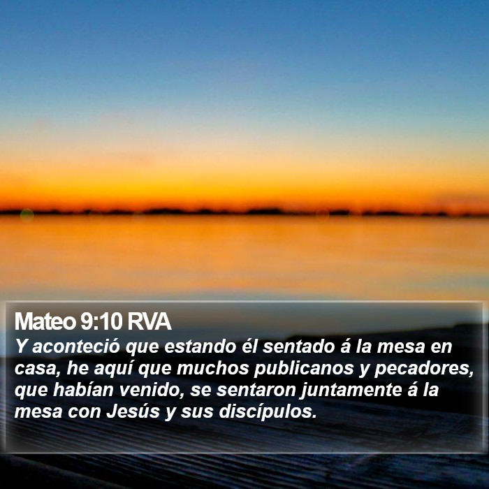 Mateo 9:10 RVA Bible Study