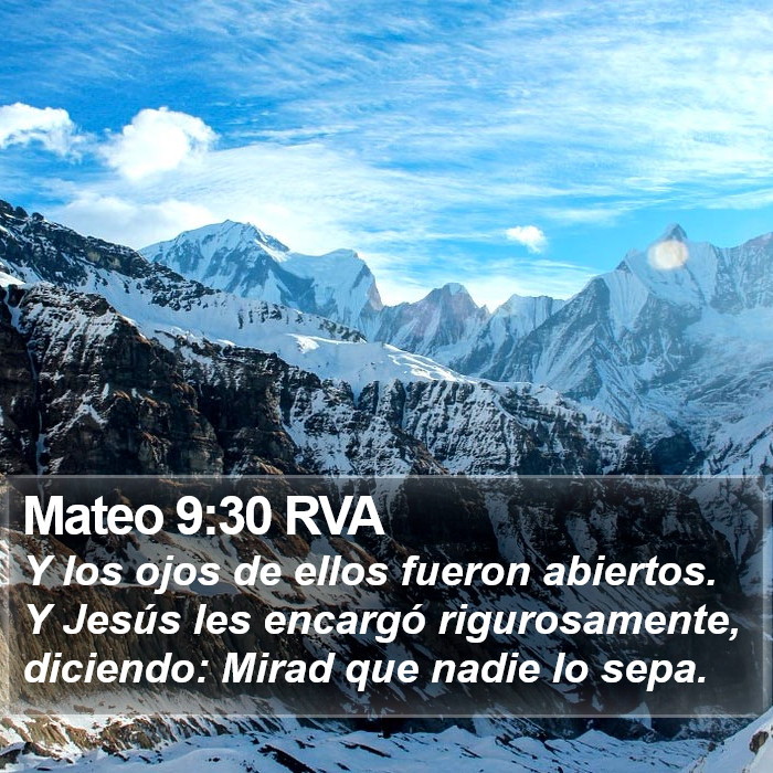 Mateo 9:30 RVA Bible Study