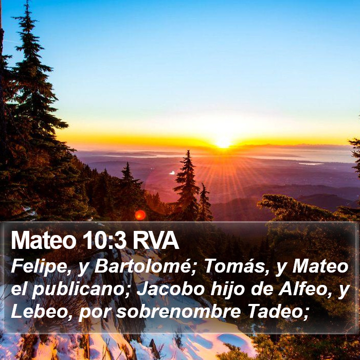 Mateo 10:3 RVA Bible Study