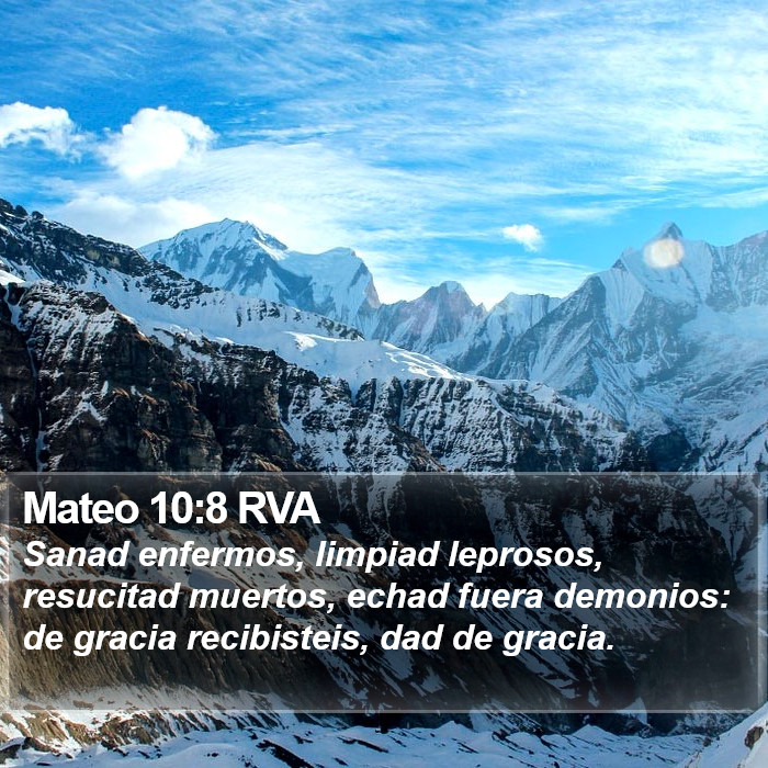 Mateo 10:8 RVA Bible Study