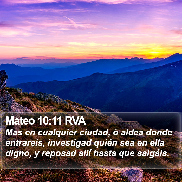 Mateo 10:11 RVA Bible Study