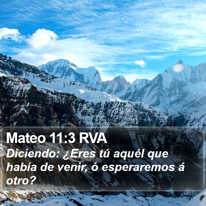 Mateo 11:3 RVA Bible Study