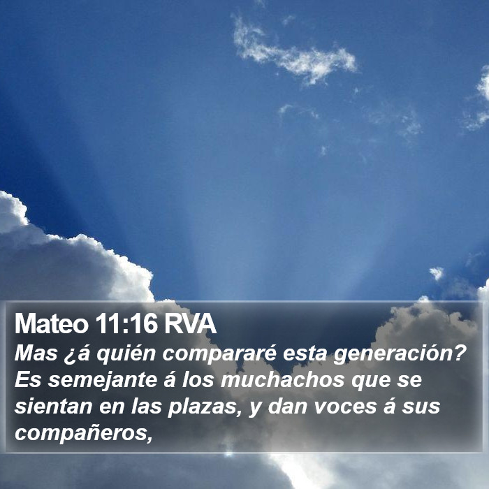 Mateo 11:16 RVA Bible Study