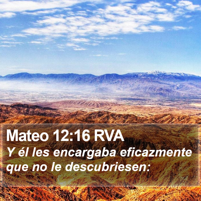 Mateo 12:16 RVA Bible Study