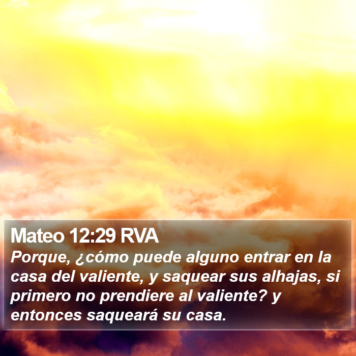 Mateo 12:29 RVA Bible Study