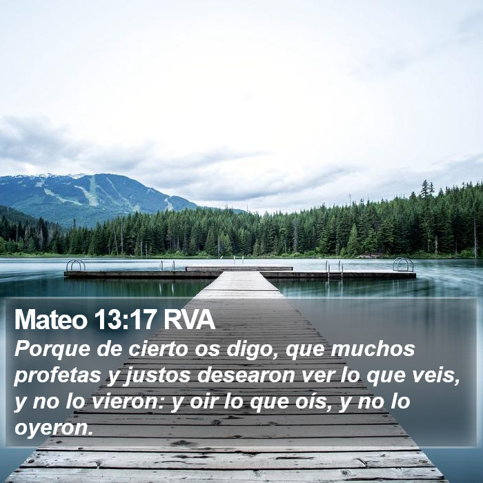 Mateo 13:17 RVA Bible Study