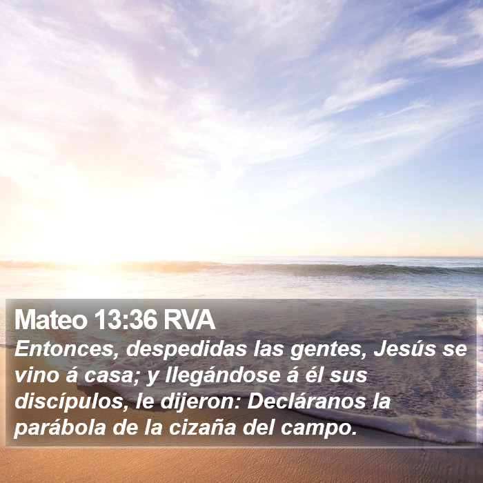 Mateo 13:36 RVA Bible Study