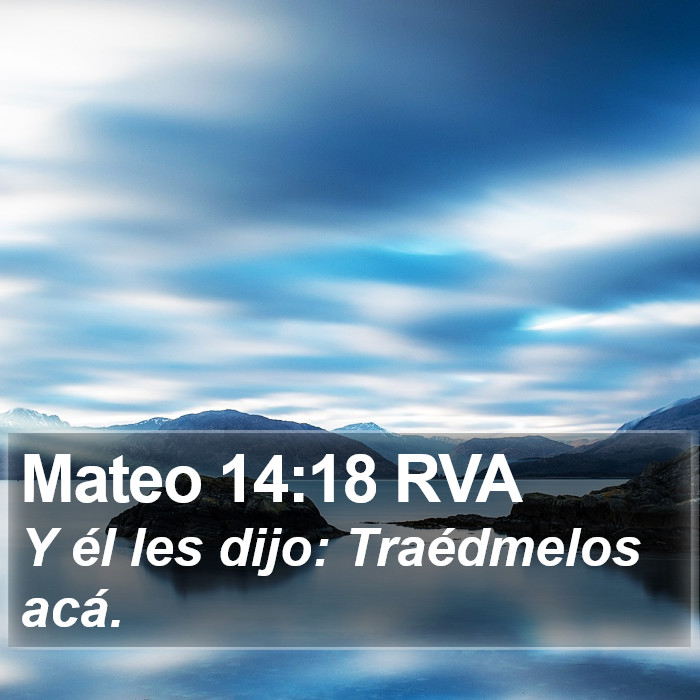 Mateo 14:18 RVA Bible Study