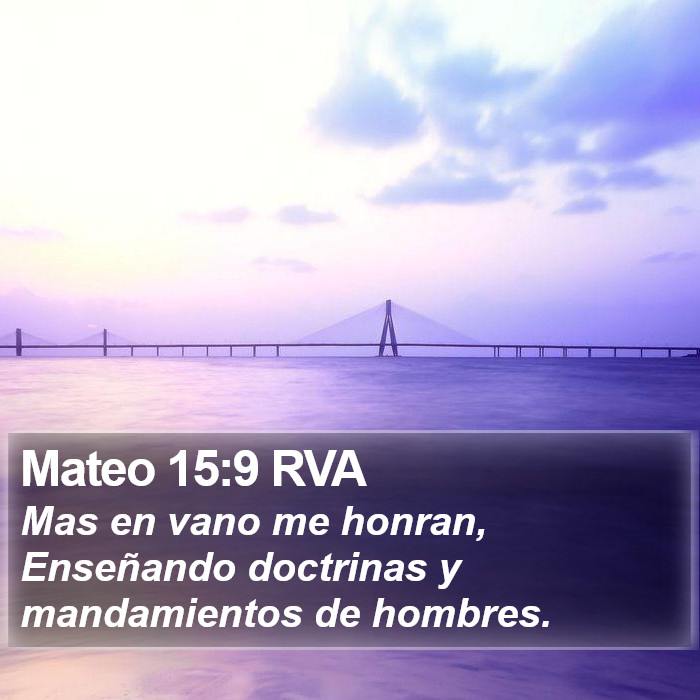 Mateo 15:9 RVA Bible Study