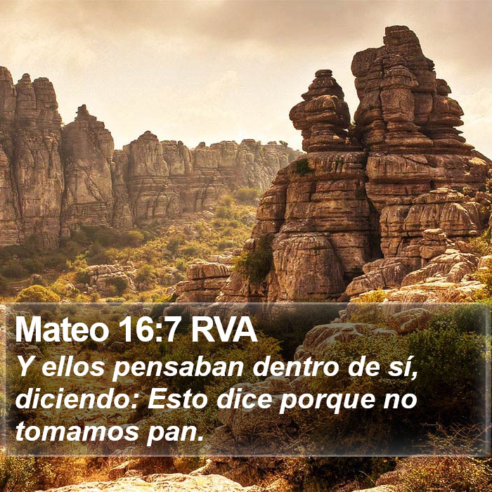 Mateo 16:7 RVA Bible Study