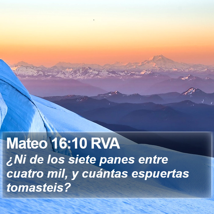 Mateo 16:10 RVA Bible Study