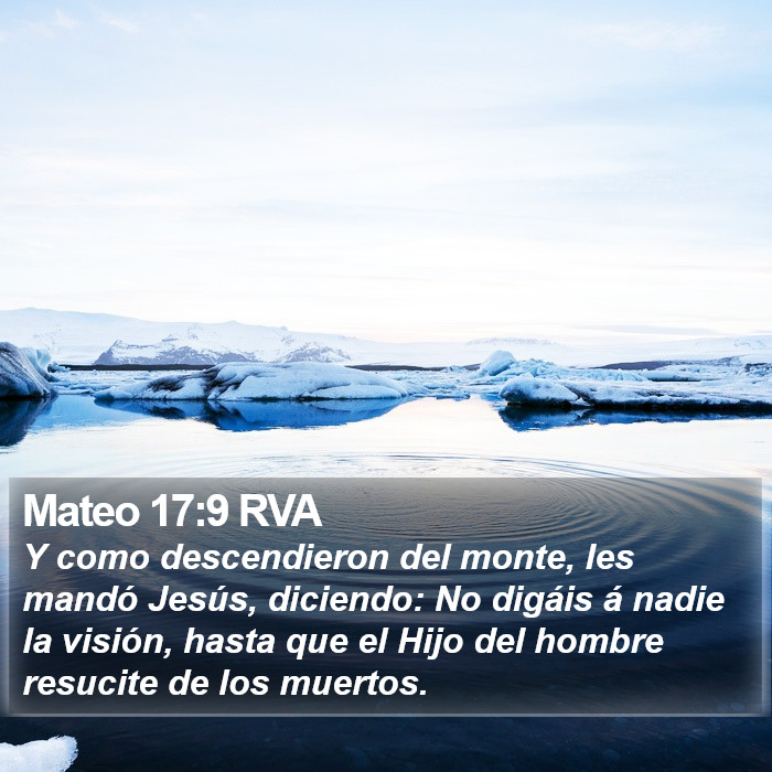 Mateo 17:9 RVA Bible Study