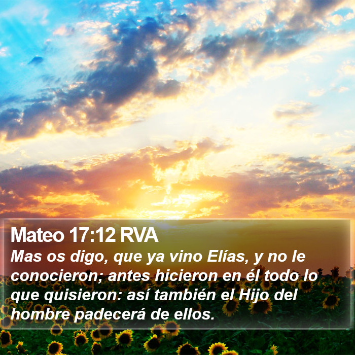 Mateo 17:12 RVA Bible Study