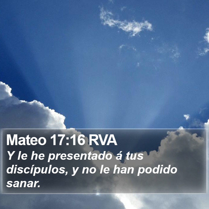 Mateo 17:16 RVA Bible Study