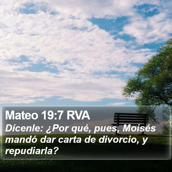 Mateo 19:7 RVA Bible Study