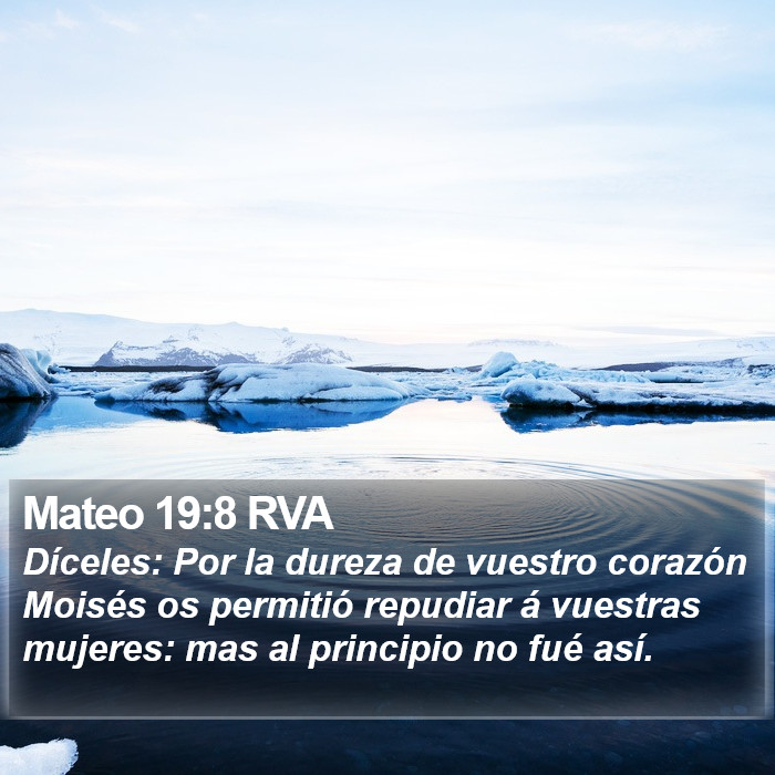 Mateo 19:8 RVA Bible Study