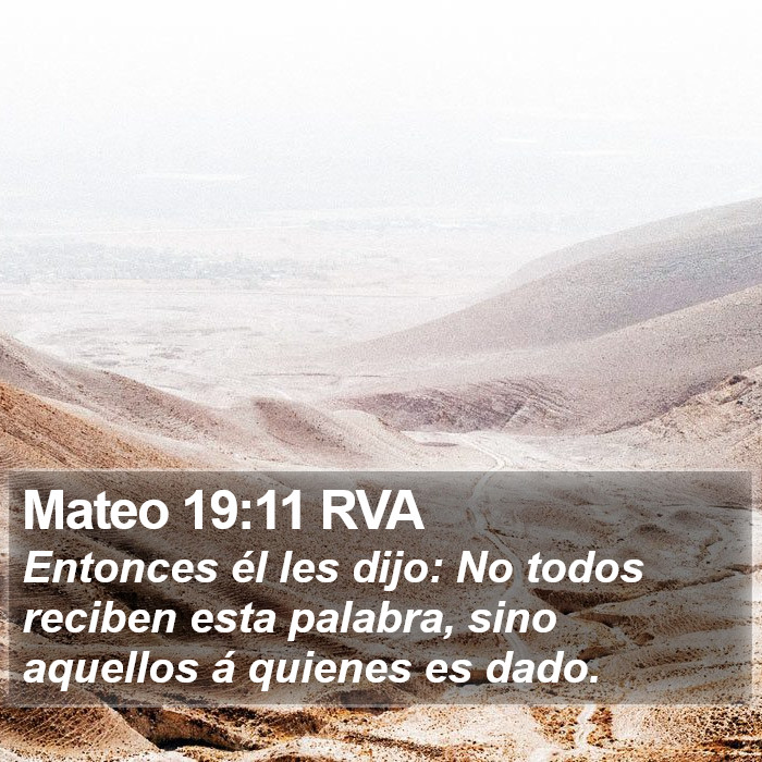 Mateo 19:11 RVA Bible Study