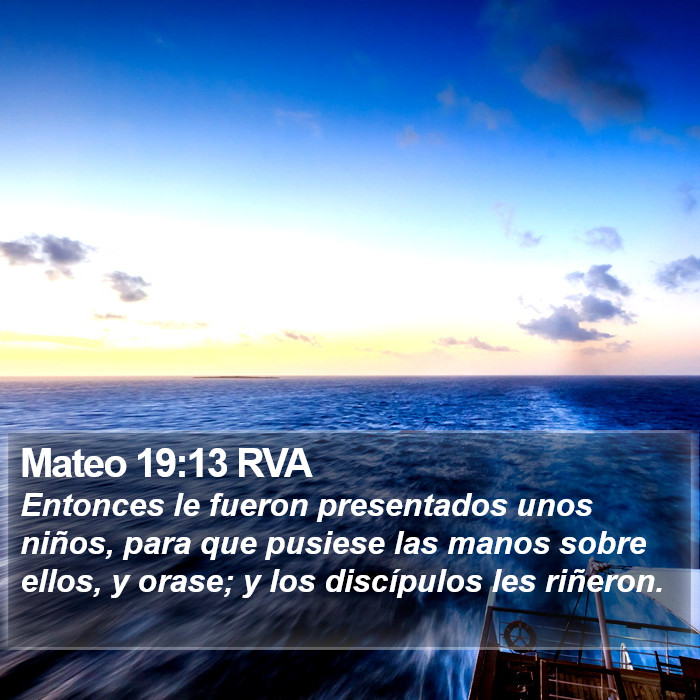 Mateo 19:13 RVA Bible Study