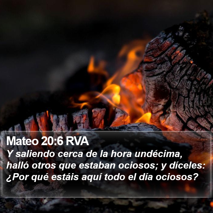 Mateo 20:6 RVA Bible Study