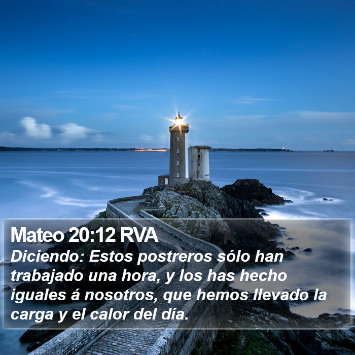 Mateo 20:12 RVA Bible Study