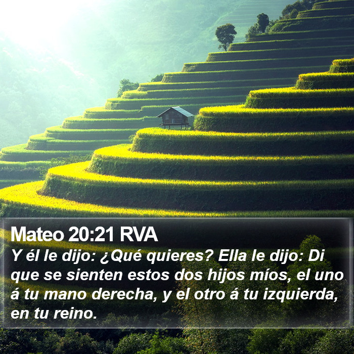 Mateo 20:21 RVA Bible Study