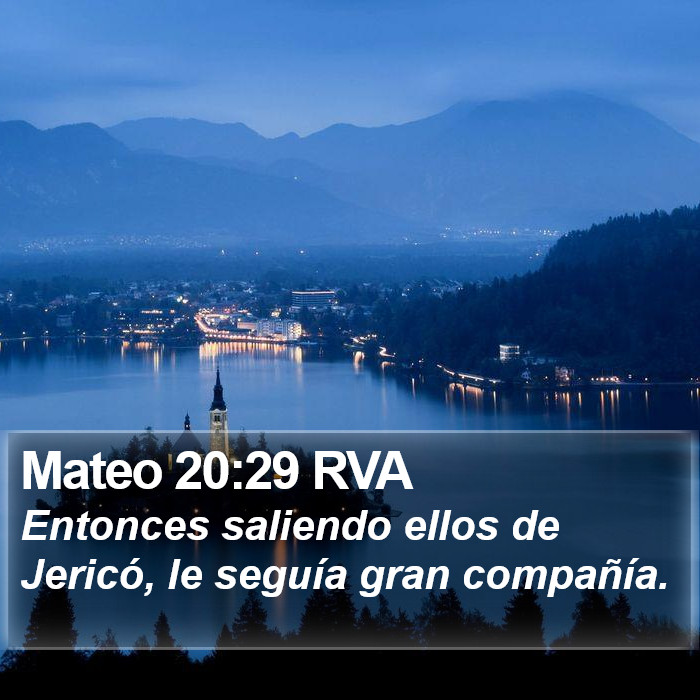 Mateo 20:29 RVA Bible Study