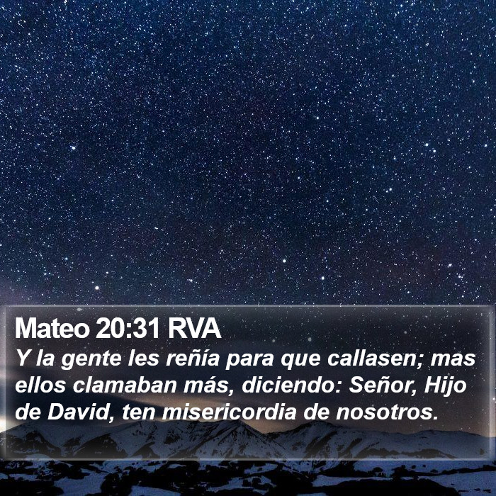 Mateo 20:31 RVA Bible Study