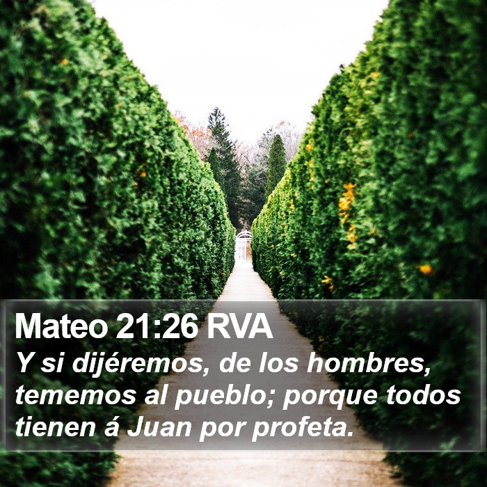 Mateo 21:26 RVA Bible Study