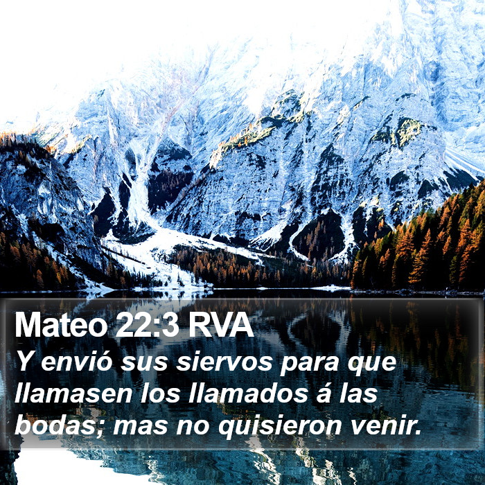 Mateo 22:3 RVA Bible Study