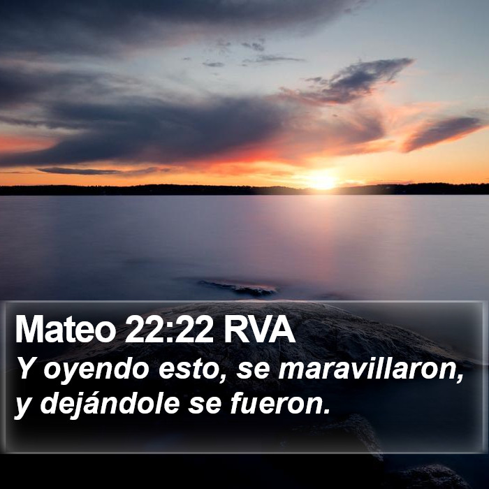 Mateo 22:22 RVA Bible Study