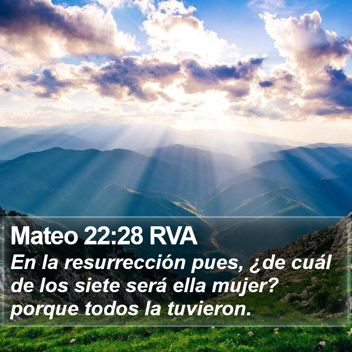 Mateo 22:28 RVA Bible Study