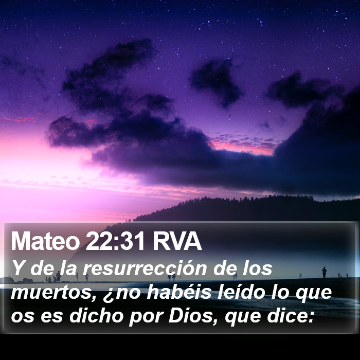 Mateo 22:31 RVA Bible Study