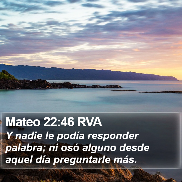 Mateo 22:46 RVA Bible Study