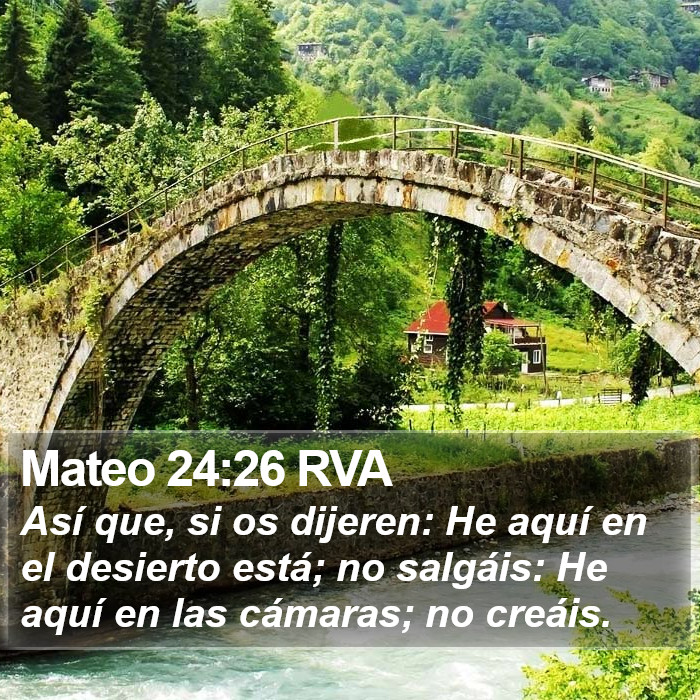 Mateo 24:26 RVA Bible Study