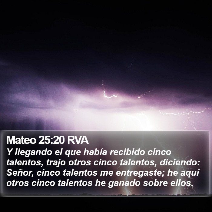 Mateo 25:20 RVA Bible Study