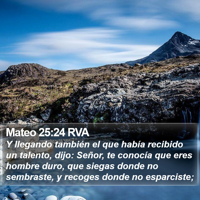 Mateo 25:24 RVA Bible Study