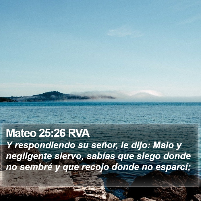 Mateo 25:26 RVA Bible Study