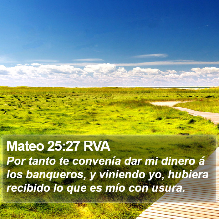 Mateo 25:27 RVA Bible Study