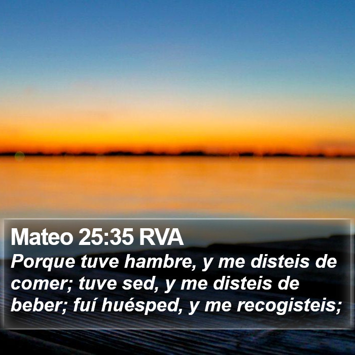 Mateo 25:35 RVA Bible Study