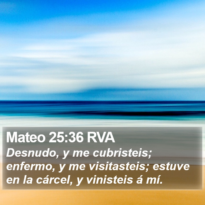 Mateo 25:36 RVA Bible Study