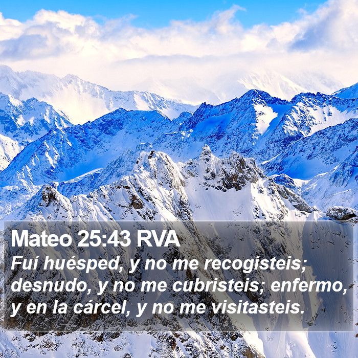 Mateo 25:43 RVA Bible Study