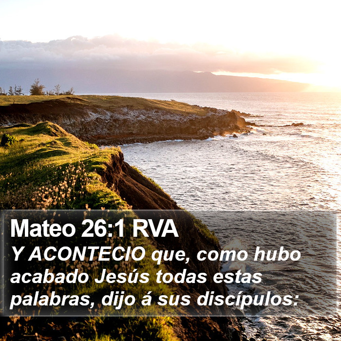 Mateo 26:1 RVA Bible Study