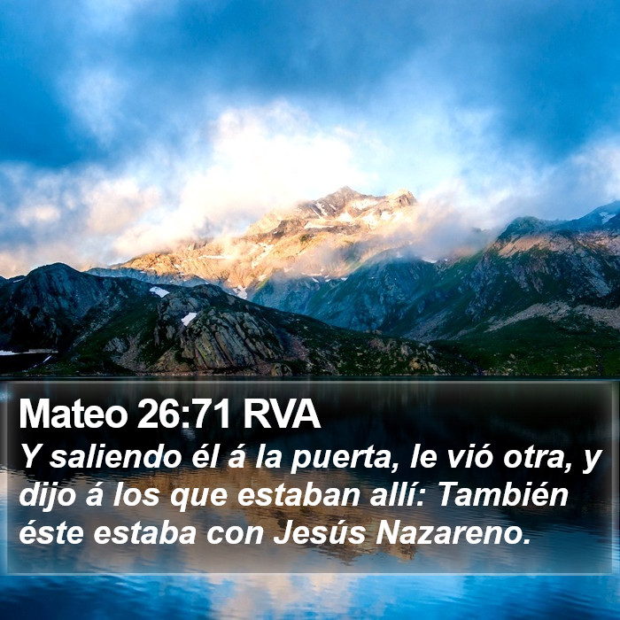 Mateo 26:71 RVA Bible Study